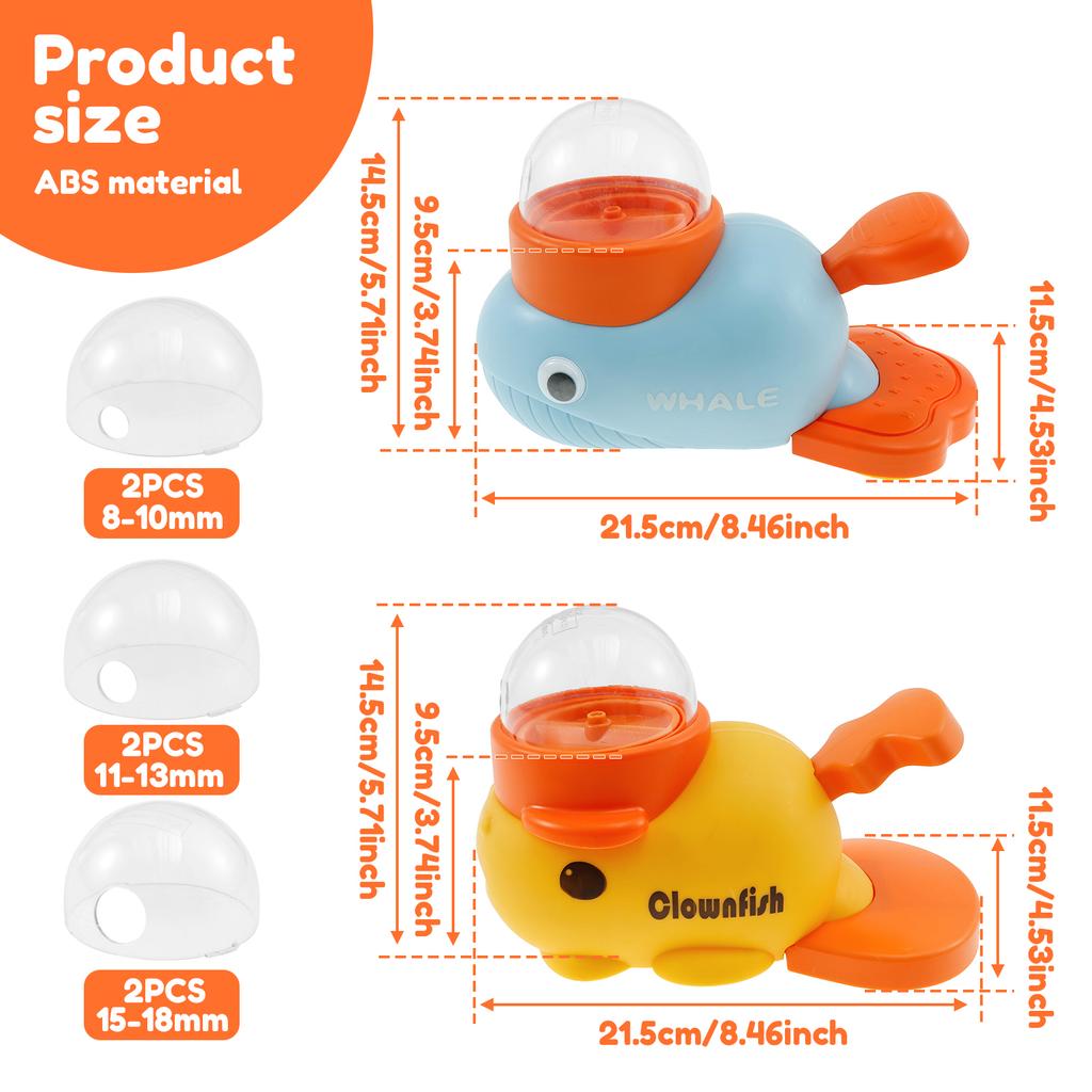Dog Interactive Slow Feeder Whale/Clownfish Shape Dog Feeder Toy Pet Food Toy with 3 Food Outlet Cover for Medium and Large Pet
