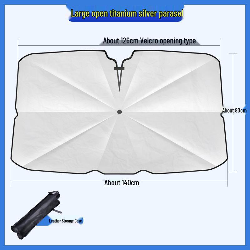Retractable Car Windshield Sunshade: Folding Sun Protection & Heat Insulation.