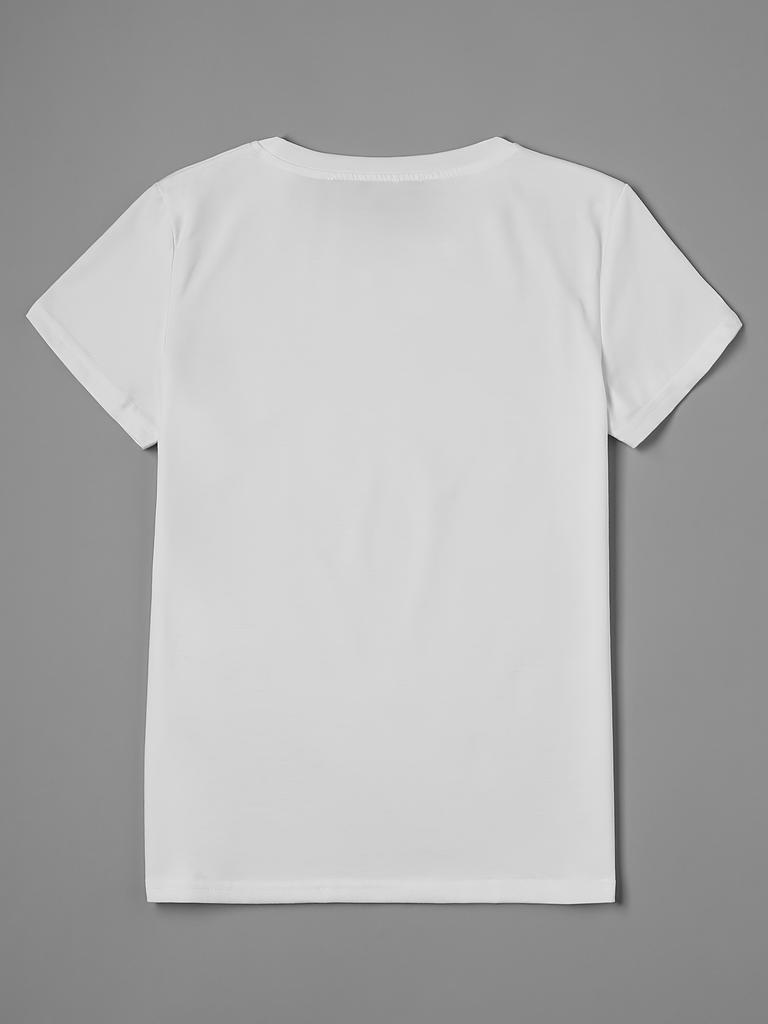 Women'S Rolling Fatties Cat Print T-Shirt, Casual Crew Neck Short Sleeve Top Animal Pattern, Regular Length