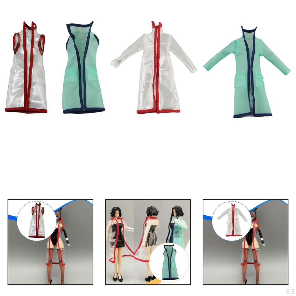 1/12 Regenmantel Kapuzenpullover Lange Jacke Cosplay Puppe Deko Figur Zubehör Trendige Miniatur