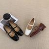 Mary Jane women's shoes French flat-soled single shoes women's 2025 new spring gentle evening shoes with skirts and small leather shoes