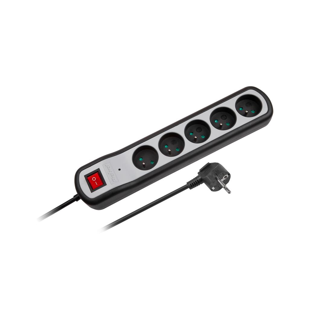 Rebel 3M 5-Socket Power Strip Extension Cord