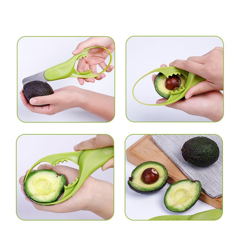 3-in-1 Avocado Slicer Multi-Functional Fruit Cutter Knife Pulp Separator Shea Butter Knife Kitchen Gadgets