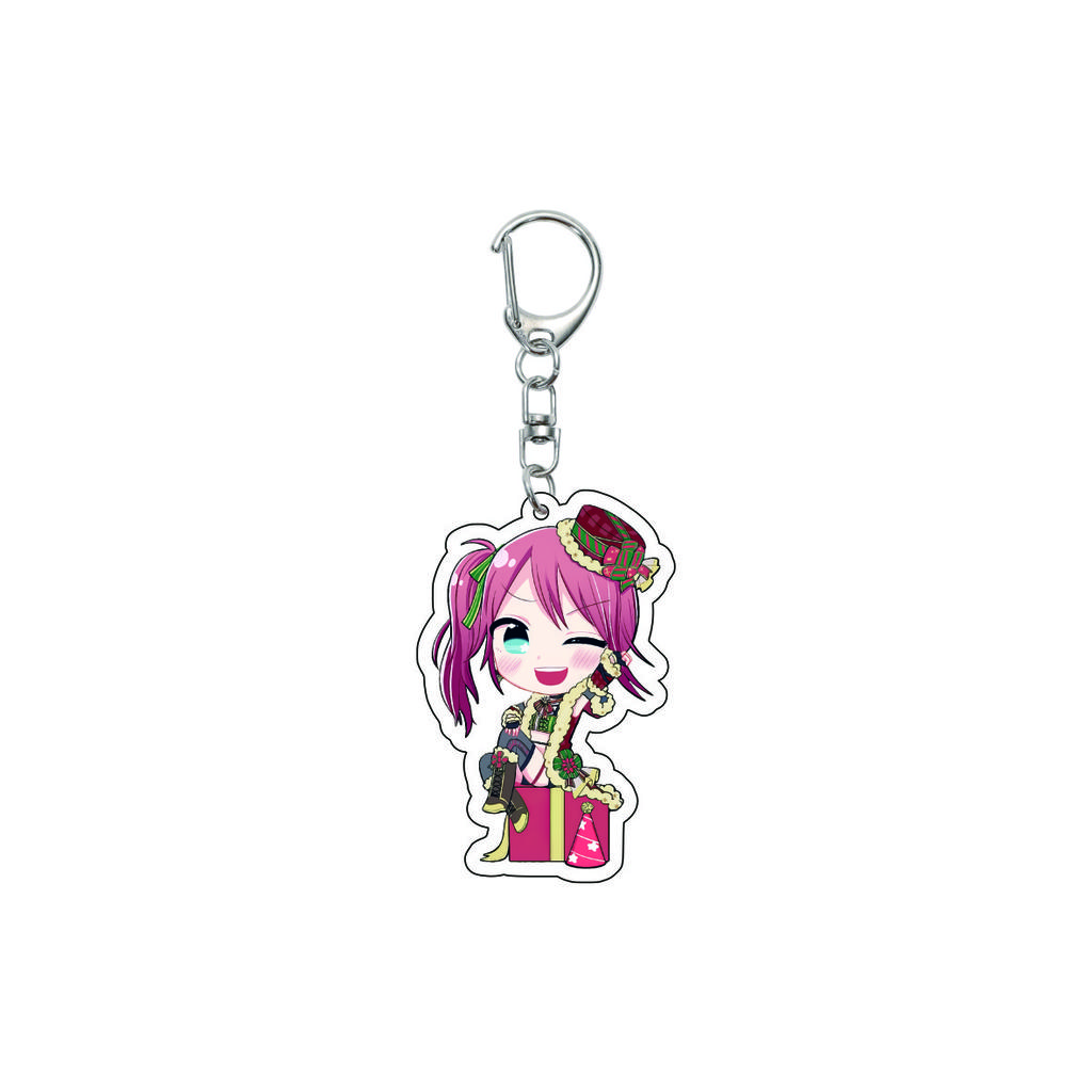 55MM Anime banG Dream Keychain Toyama Kasumi/Saya Yamabuki/Hanazono Tae Key Chain Acrylic Model Plate Christmas Gifts