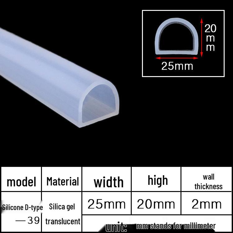 D-Shaped Silicone Sealing Strip: High-Temperature, Water-Retaining, Self-Adhesive, Anti-Collision, Shock-Absorbing for Doors & Windows