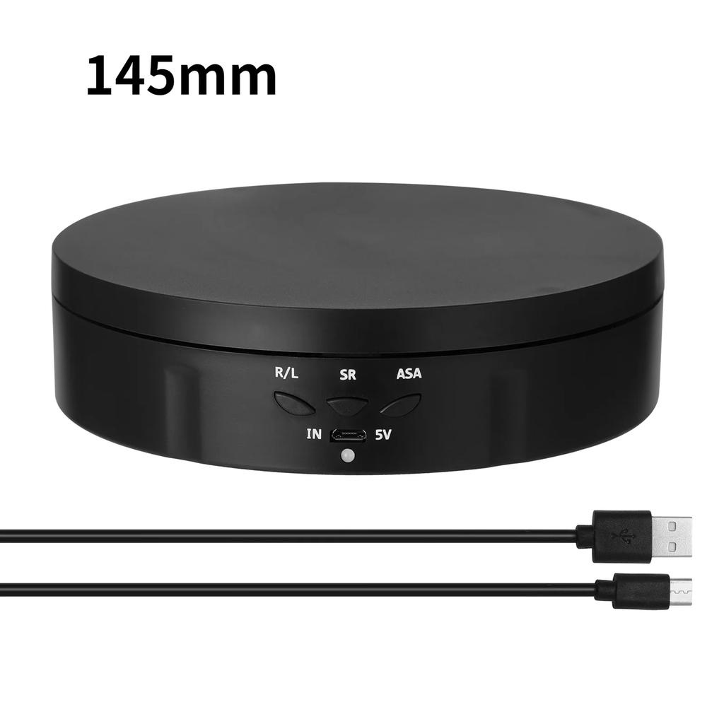 3 Prędkości Elektryczny Obrotowy Stojak Wystawowy Lustro 360 Stopni Talerz Obracany Uchwyt na Biżuterię Bateria do Fotografii Filmowania Rekwizyty