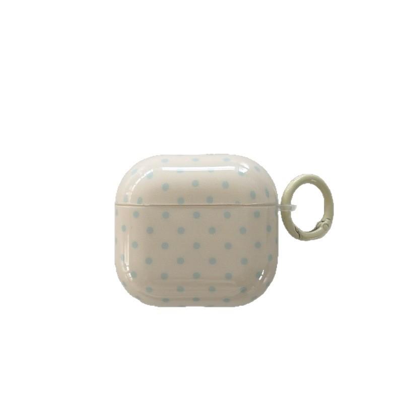 Milk white background fog blue polka dot AirPods 1 generation earphone case for Apple earphones AirPods 1 generation Pro1
