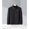 Autumn and Winter Polar Fleece Jacket Tops Men's Jackets Stand-up Collar Young and Middle-aged Men's Fleece Plus Velvet