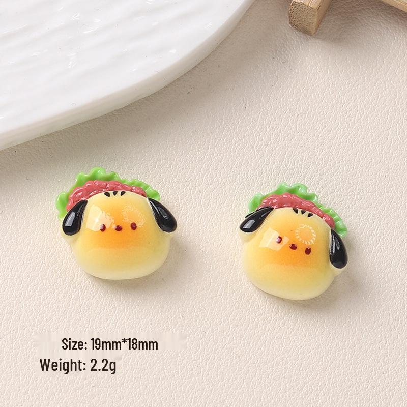 Cartoon Resin DIY Accessories: Handmade Bread, Pastry, Cream Hair Clips & Phone Case Shoe Buckles.