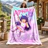 APHMAU Custom Name Flannel Blanket Personalized Soft Warm Plush Throw Blanket Customized Gift for Family Friends