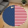 1pc American Flag Round Chair Mat Area Rug - Non-Slip, Floor Mat for Office, Bedroom, Home Decor Christmas Gift-1002367