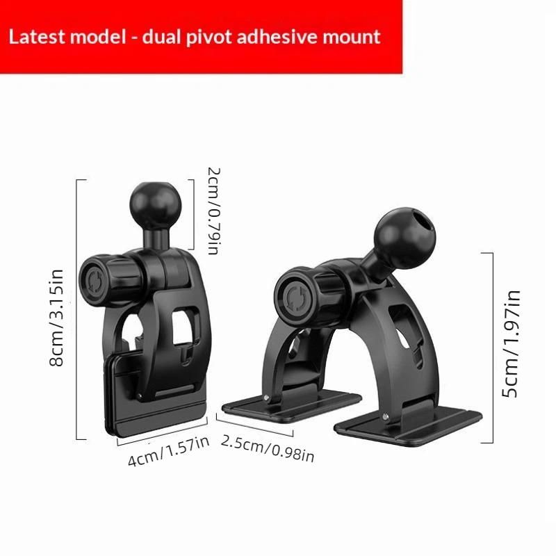 Magnetic Car Phone Holder Strong Adhesive Center Console Mount 360° Rotatable for GPS Safe Driving Use