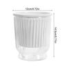 Self-Watering Plant Pots Transparent Hydroponics Draining Planter Flower Pots with Deep Reservoir for African Violets Orchid
