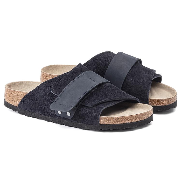 Birkenstock Kyoto Nubuck Suede Leather Narrow Fit Sandals 'Midnight Blue' 1020689