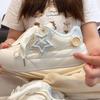 Cute ugly cute big head star bread shoes women's autumn new thick baseplate shoes student versatile round head
