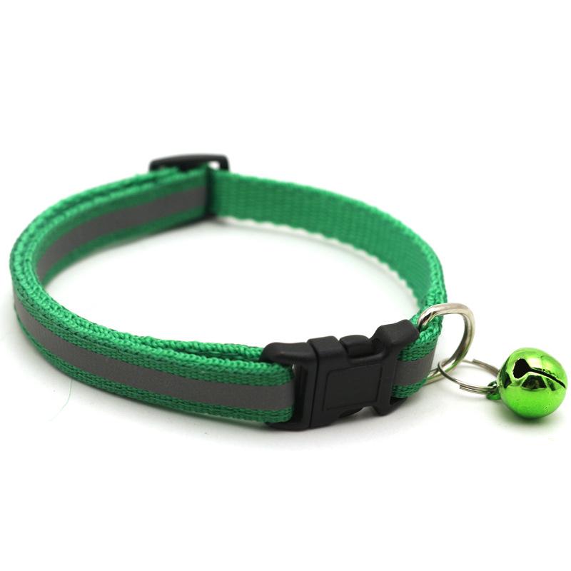 Reflective Adjustable Pet Collar with Bell for Small Dogs and Cats - Anti-Lost Design