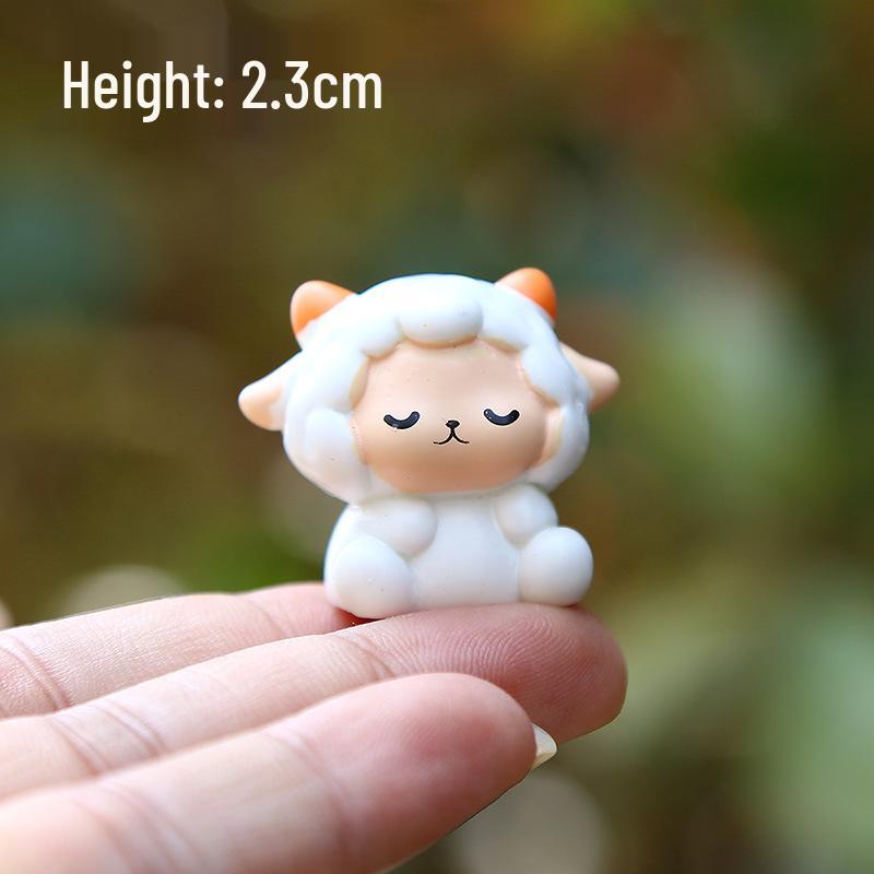 Twelve Zodiac Mini Resin Animal Figurines: Cute Cartoon Style