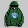 Children's Kpop Style Hooded Sweatshirt with Cute Tiger and Crow Cartoon Girl Hoodies on Top