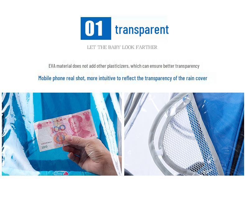 Universal Windproof Stroller Canopy: Baby Rain and Sun Shield Cover