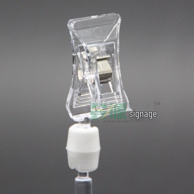 POP Poster Clip: Transparent Crystal Display for Supermarket Advertising