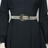 Blingbling Rhinestones Waist Belt Studded Grommet Buckle Rivets Costumes Rhinestones Heavy Duty for Jeans Pants