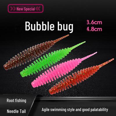 Schwimmender Bubble Worm Soft Bait: Wassertanz-Nadelschwanz für Barsche und Mandarinfische