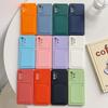 Suitable for Samsung S23 S25Ultra Integrated Card Case S22 Contrasting Color Button Skin Feeling Shell A36 A55
