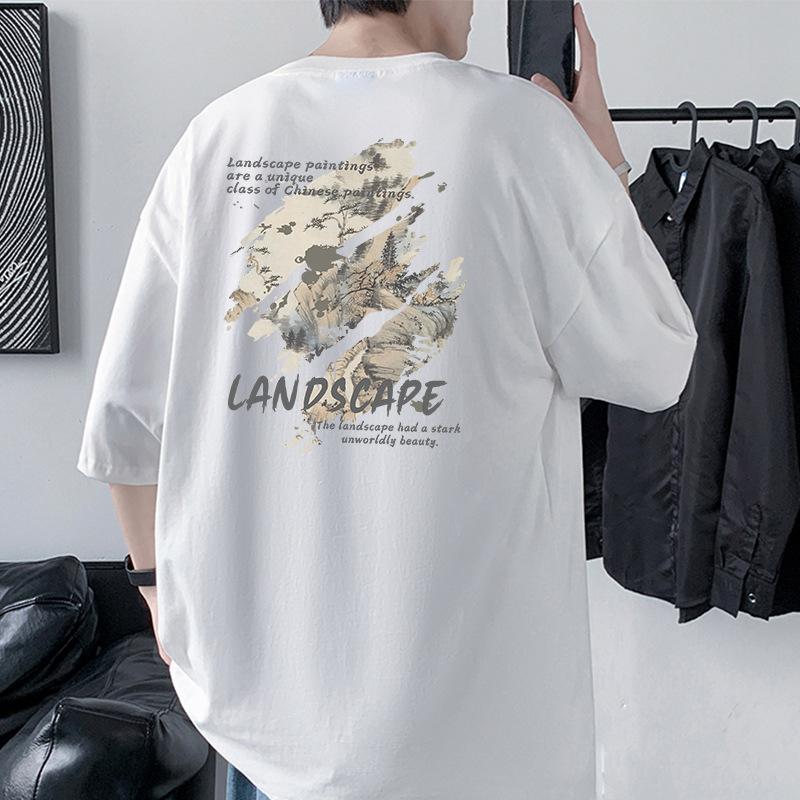 

Мужская футболка оверсайз из плотного гребенного хлопка в стиле хип-хоп XXXL белый