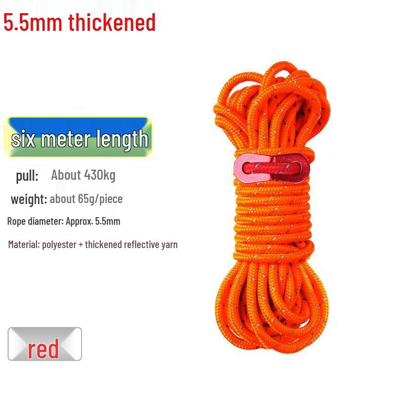 ZISIZ Thickened Reflective Camping Tent Rope