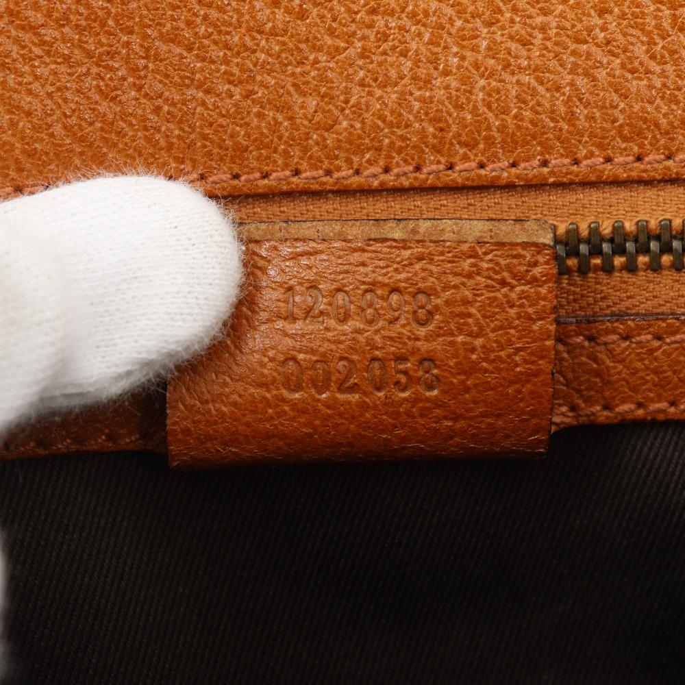 GUCCI Tote Bag Handbag 120898 Brown GG canvas unisex Used