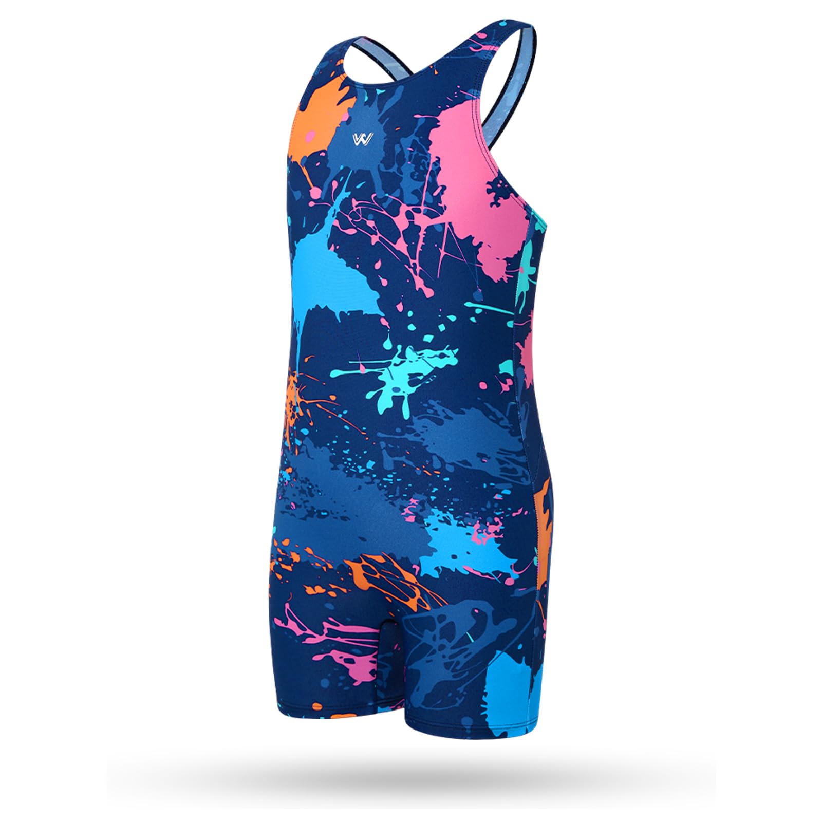 

WaterTime Children s One-Piece Triangle Swimsuit for Training, Competition, and Pool Play (JP, Size 12, Black/Light Gray)