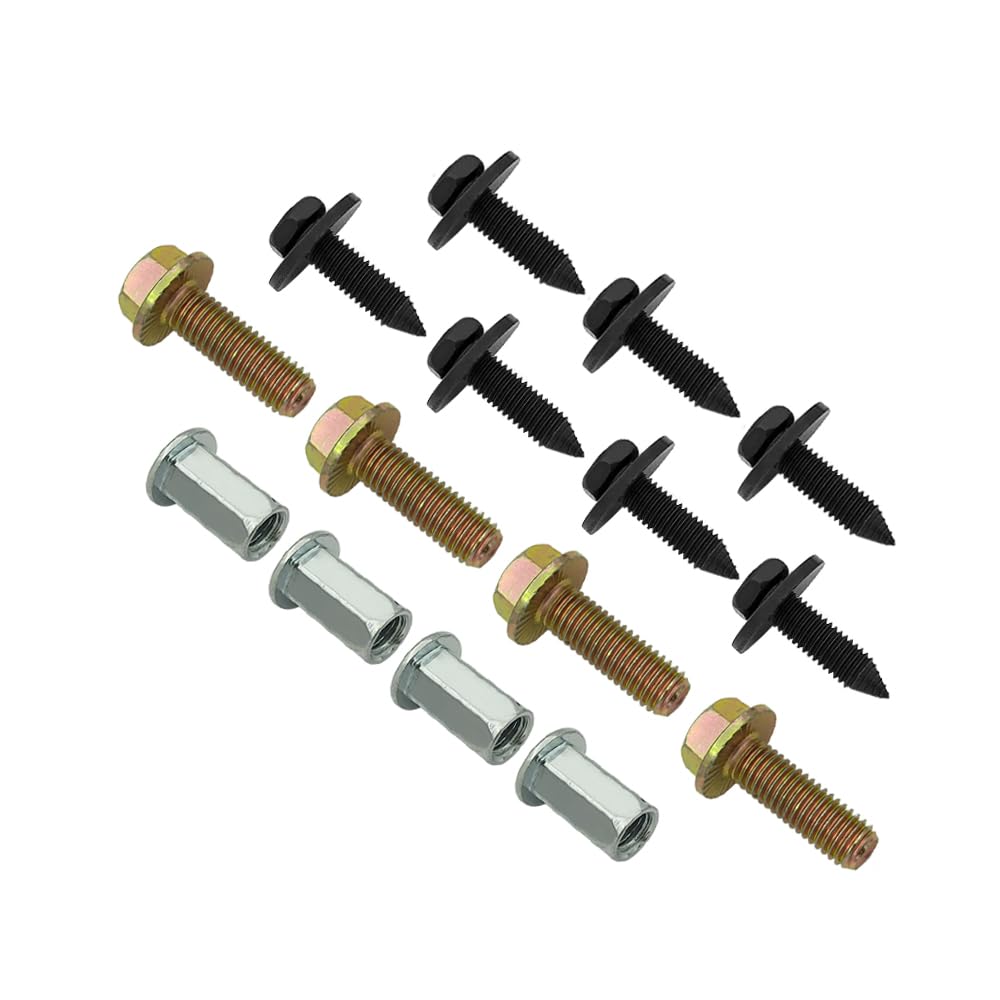 Front Bumper Skid Plate Bolts Nutserts Rivet Nuts Fits for Jeep Gladiator 2020-2024, Wrangler 2018-2024 6511076AA, 6104414AA, 6512587AA