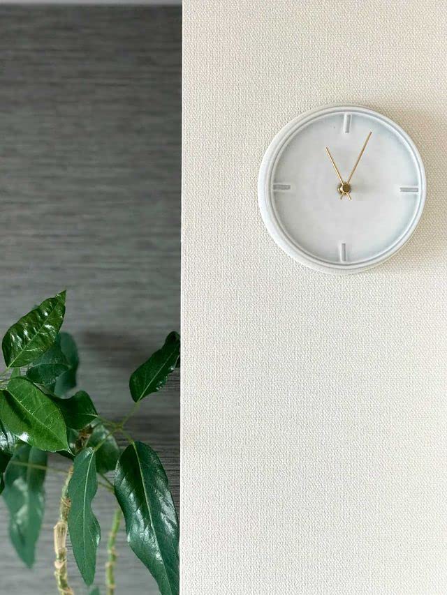 Keramik GLASIERTUHR hergestellt in Uhr, wandmontiert, stilvoll, einfach, Z-01 (milchige Glasur), SUGY, Japan, 160mm (milchige Glasur)