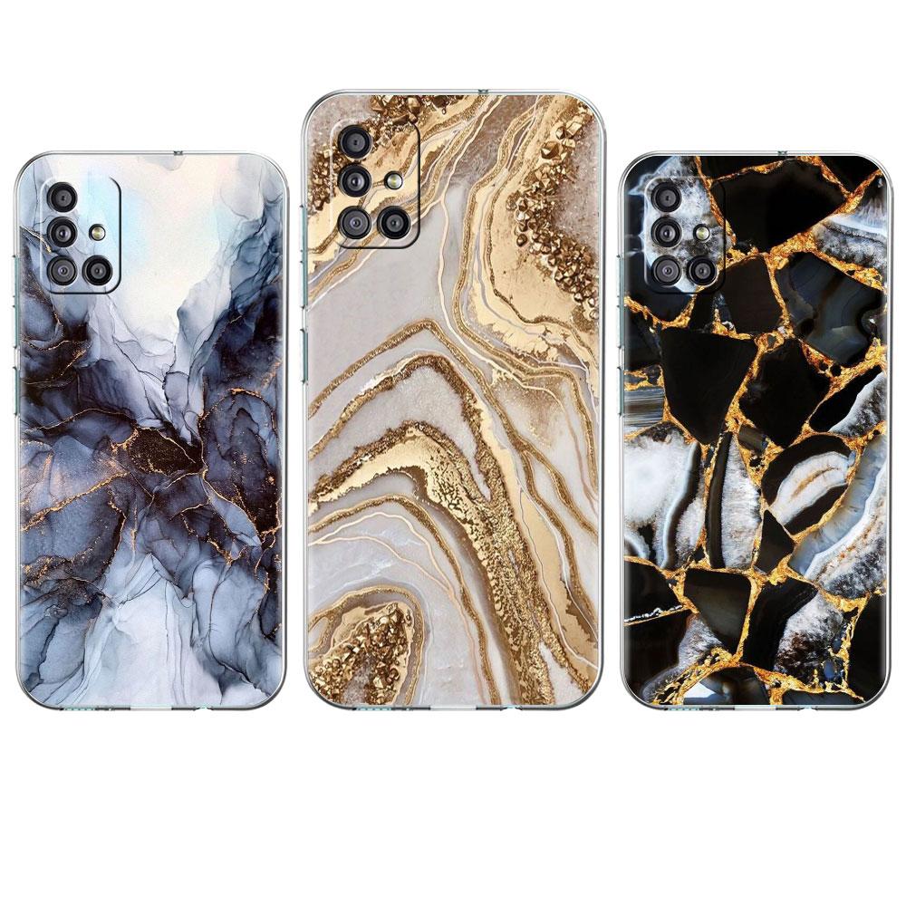Marmor Klar Fall Für Samsung Galaxy A52 A12 A51 A32 A21s A71 A32 A22 50 A70 A31 A72 5G Telefon Abdeckung