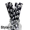 500pcs Halloween Party Favors Paper Straws Black and Orange Party Biodegradable Drinking Stripe Straws for Halloween