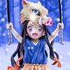 19.5CM Demon Slayer Kamado Nezuko COS Inosuke Kimetsu No Yaiba Pig Head Collection Action Figures PVC Model Toys Doll Gifts