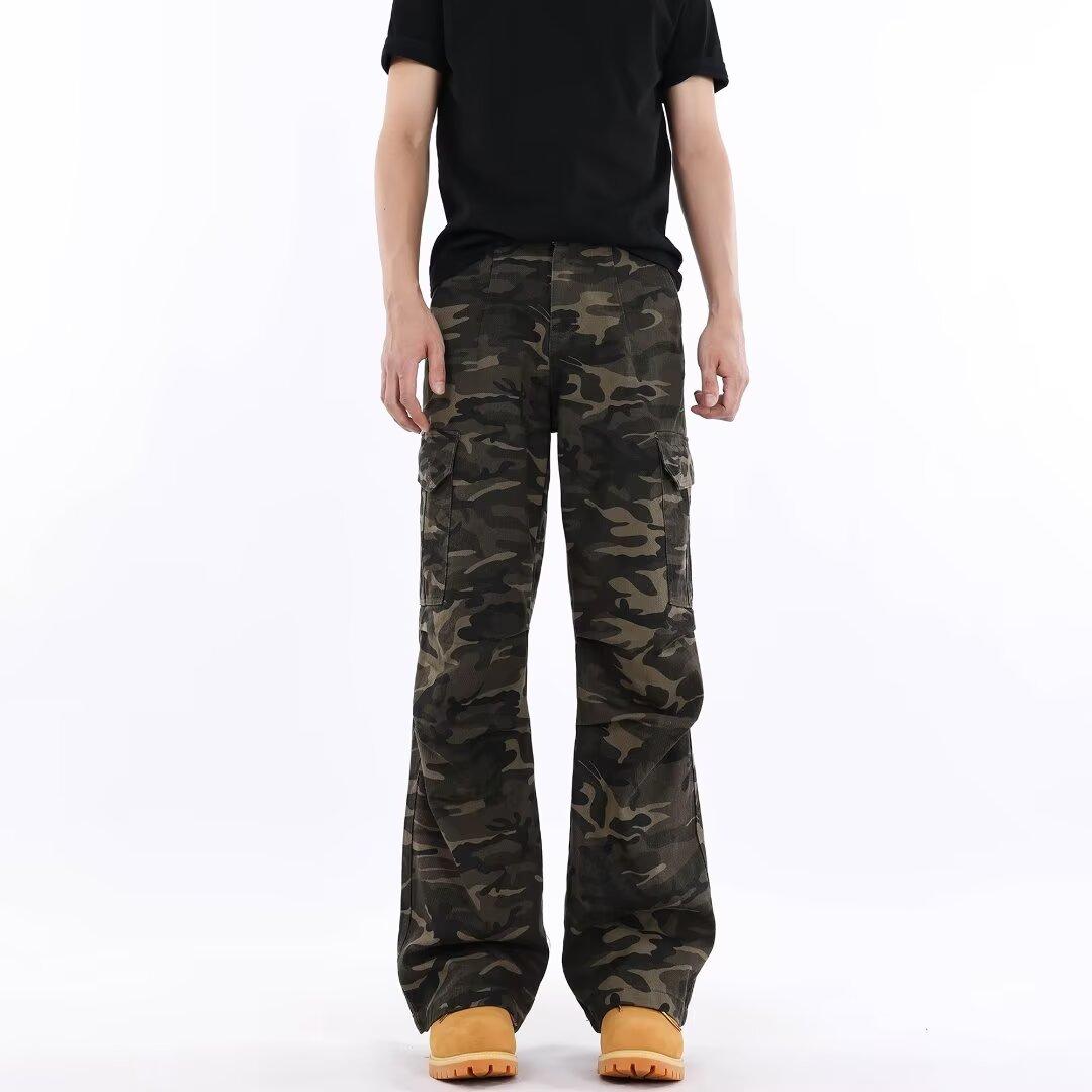 

Осень и зима Новые американские джинсы High Street Washed Light Color для мужчин и женщин Прямые слегка расклешенные свободные широкие брюки 3XL