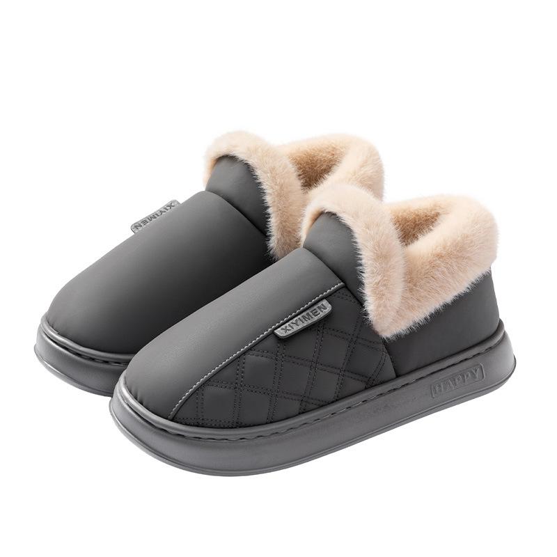 Cotton Slippers Bag and Waterproof Thick-soled Warm Fleece Anti-slip Shoes
