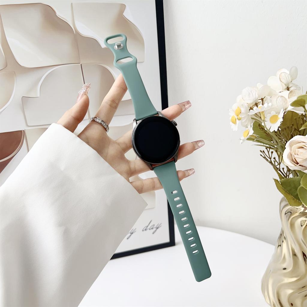 20 22mm Watch Strap for Samsung Galaxy Watch 6/5/4 40 44/Watch 5 Pro 45/Watch 6/4 Classic 43 47mm Soft Slim Silicone Band Correa