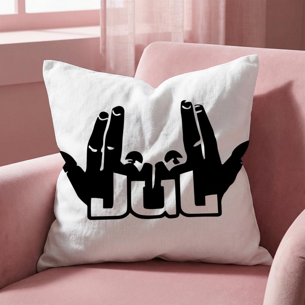 Rapper JuL C'est Pas Des Lol Cushion Cover Multi-Scene Pillow Cover for Home & Car - Reversible, Soft & Durable for Daily Use