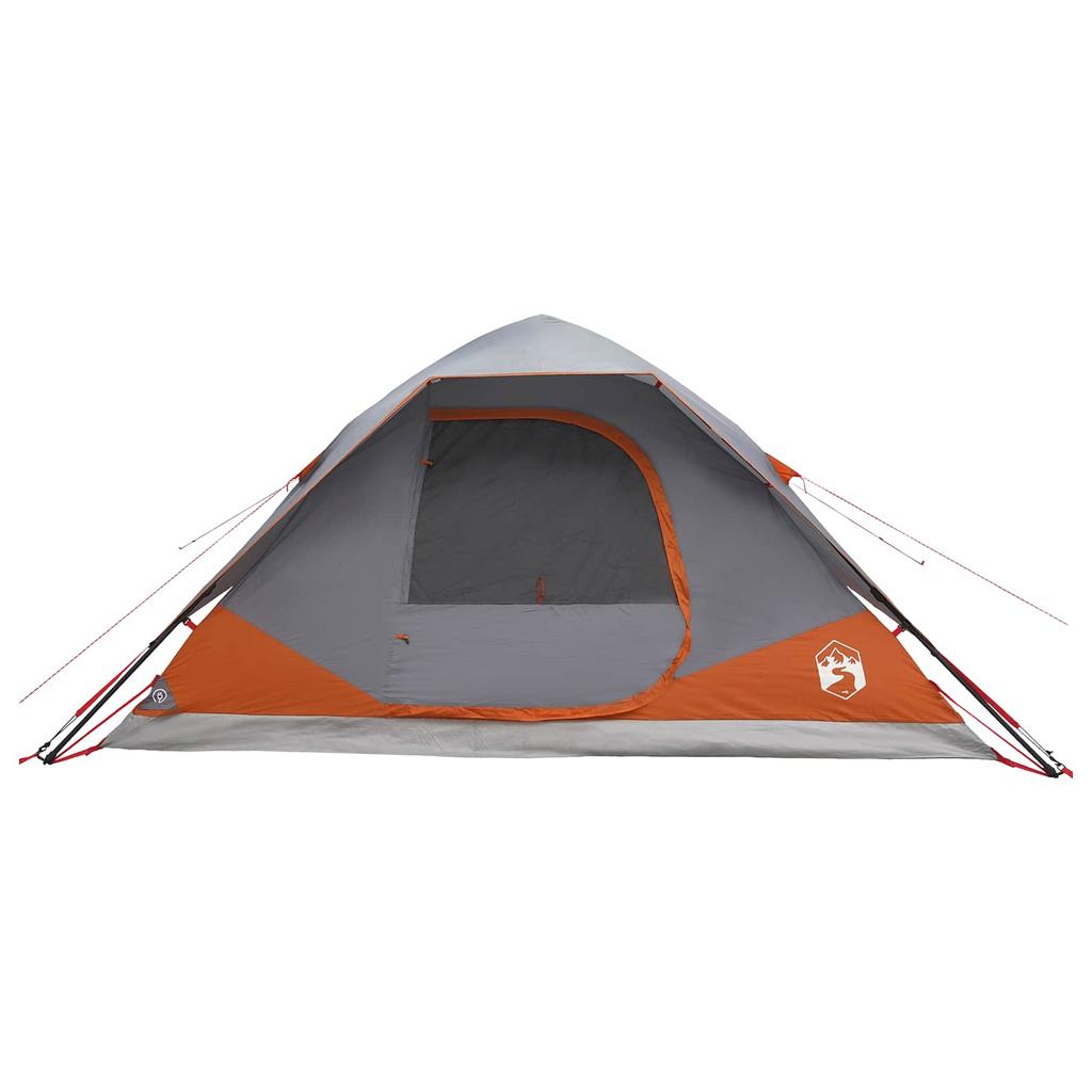 Instant Tent with Roof Grey and Orange 305 x 215 x 140 cm