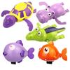 Children's Cute Swimming Turtle Wind-up Toy With Chain Bath Toy Baby Water Play Toy Night Market Stall