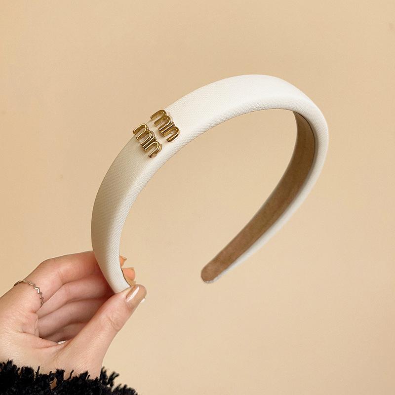 Elegant Sponge Headbands for Women Simple Pearl Camellia Headband Black White Hairband Girls Hair Accessories Headwear