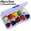 48pcs/box Alice Guitar Picks Plastic Colorful Guitar Paddles with Transparent Storage Box Thickness 0.58-1.50mm JXB