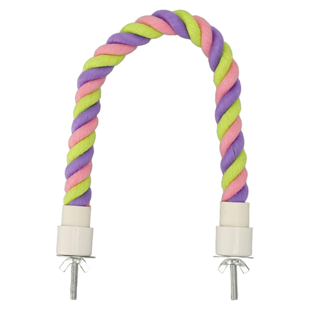 Bird Rope Perch Fun Colorful Swing Climbing Cotton Rope Bird Toys for Parakeets Cockatiels