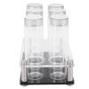 6PCS Coffee Beans Storage Tubes High Borosilicate Glass Coffee Bean Cellars with Display Stand for