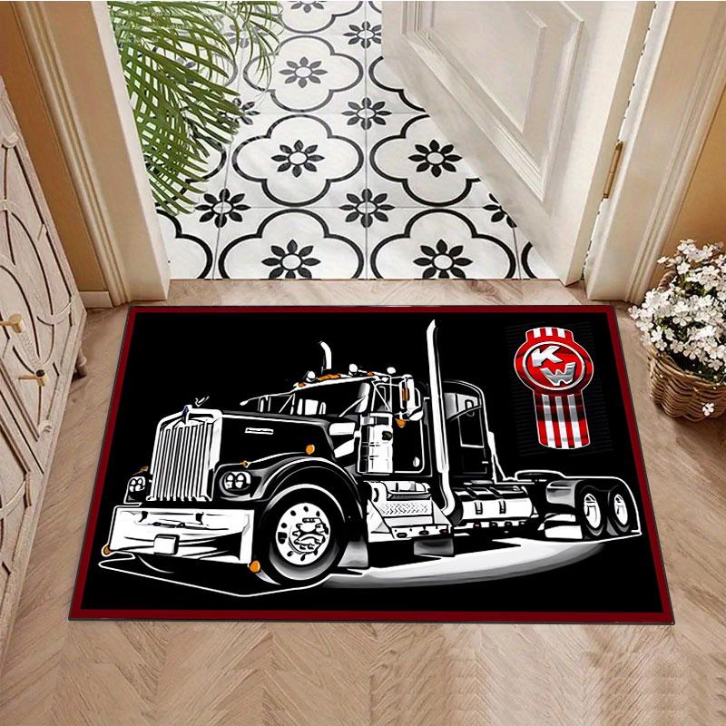 Heavy-duty truck pattern rug, non-slip rug, suitable for living room, bedroom, game room, computer room and home décor.