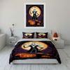 Halloween Skeleton and Pumpkins Bedding Duvet Cover Set Duvet Cover Pillowcases  (1*Duvet Cover 2*Pillowcases, Without Duvet Insert)