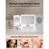 Trifold Makeup Mirror with 3 Colored Lights and Touch Control 1X 3X 10X Magnifying Portable Mirror 5000mAh Rechargeable LED Mir