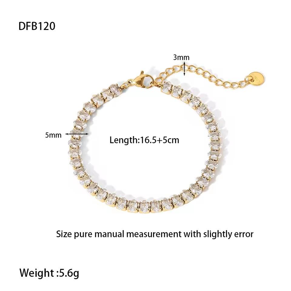Luxury Jewelry 18K Gold Plated Stainless Steel Butterfly Bracelet butterfly Full Cubic Zirconia Tennis Chain Bracelet for Women